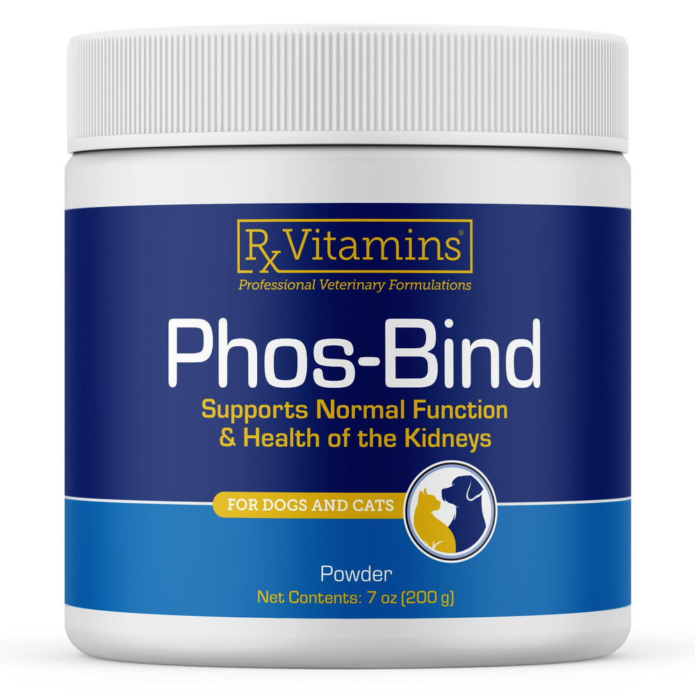Rx Vitamins Phos-Bind poudre soutien rénal pour chat, sécurité et discrétion dans l'alimentation.