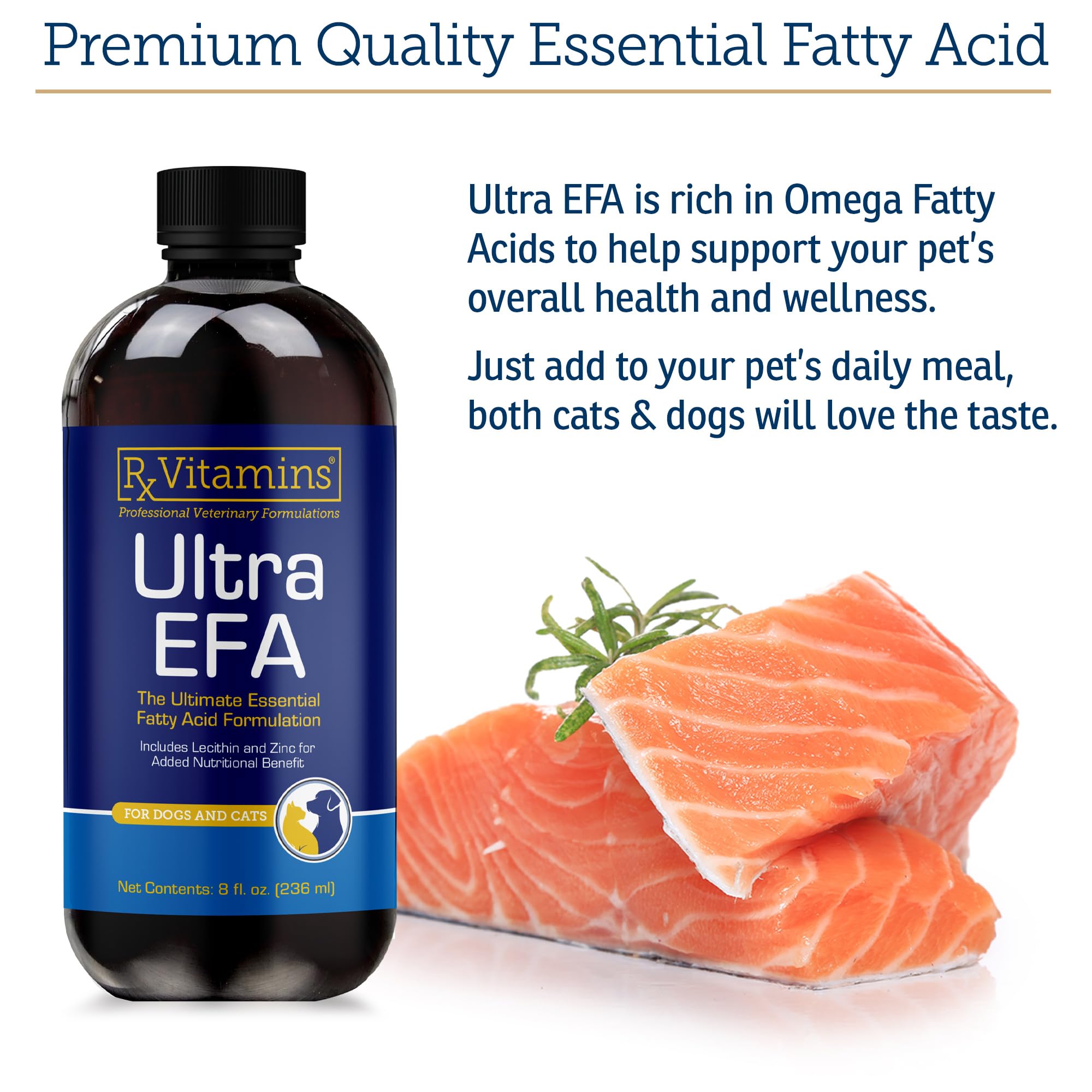 Soutien des articulations avec Rx Vitamins Ultra EFA chez les animaux.