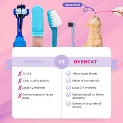 Brosse RYERCAT en amidon de maïs biodégradable et texture matte.