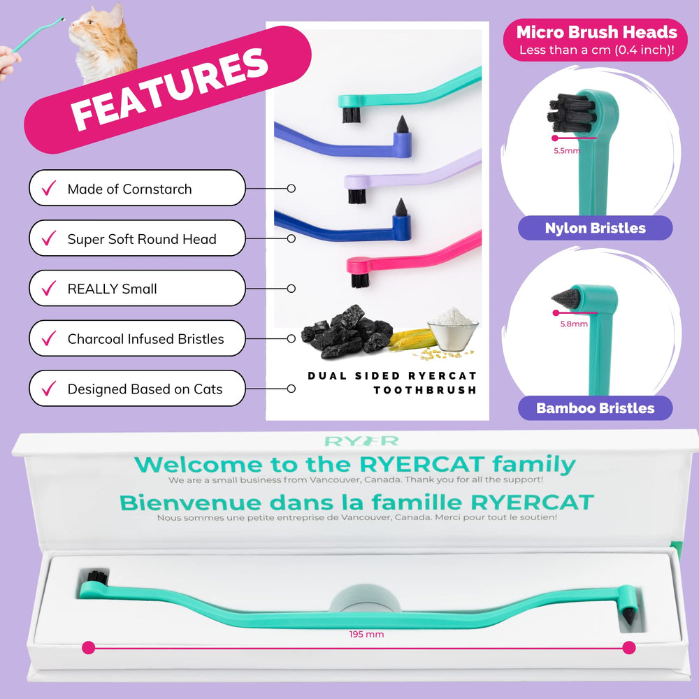 RYERCAT brosse-dents chat nettoyage molaire accessoire efficace pour zones difficiles