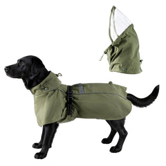 Manteau pluvieux RYNVALE STUDIO pour chien, vue avant, protection pluie