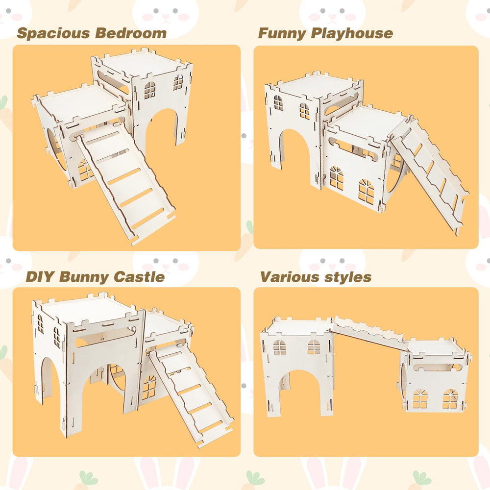 Rypet château lapin bois assemblage rapide sans outils pour gagner du temps.