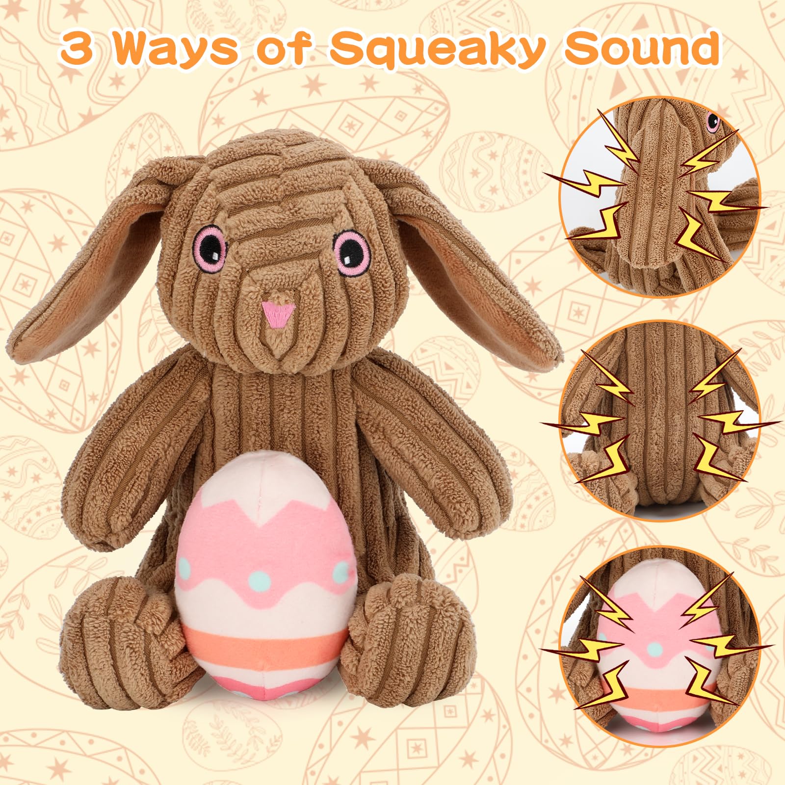 Doudou Rypet en velours corduroy, douceur et durabilité pour mordilages répétés.
