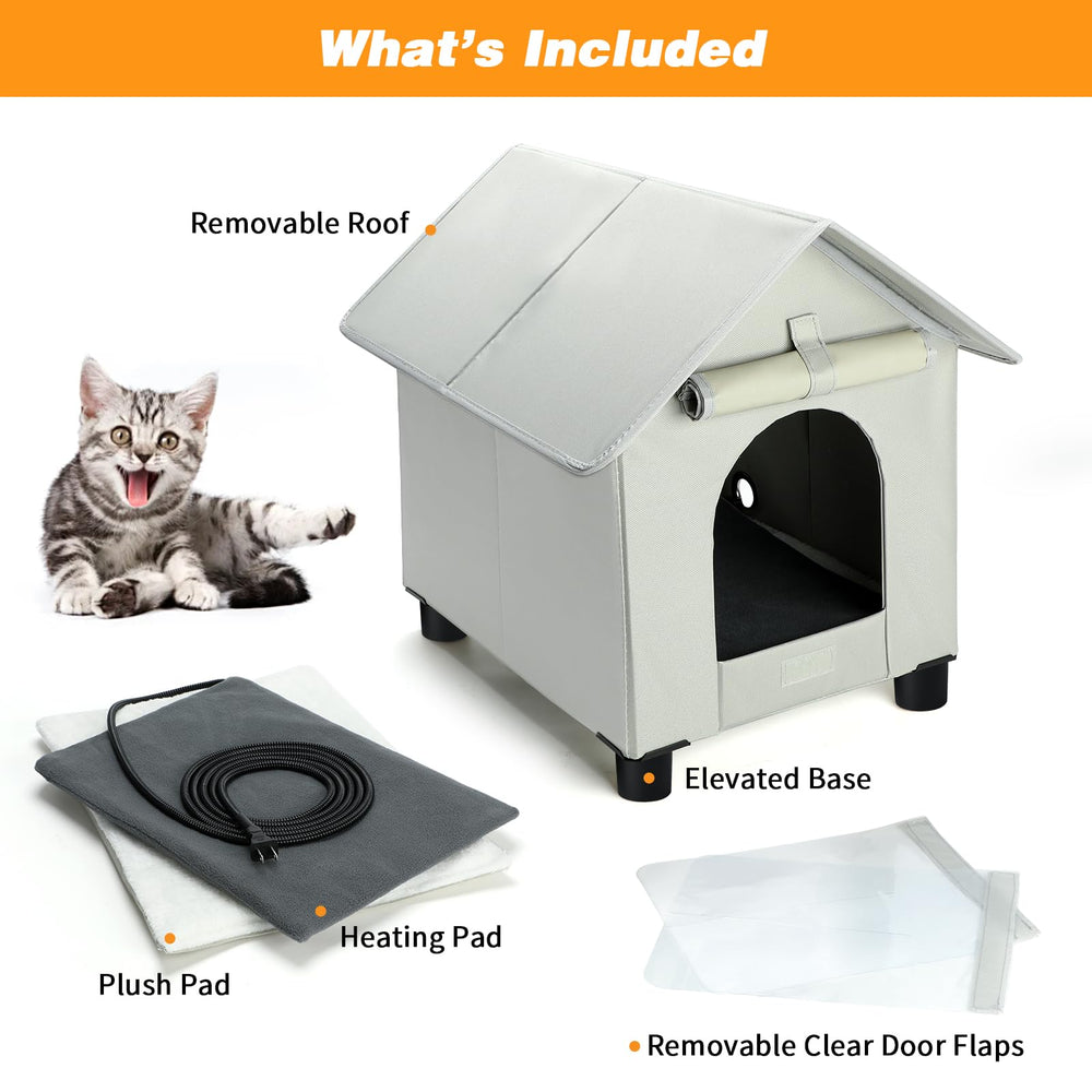 Rypet maison chat chauffee assemblee rapide sans outils