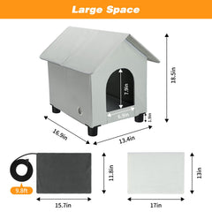 Rypet maison chat chauffee base elevee de deux pouces garde poru a l ecart de l humidite