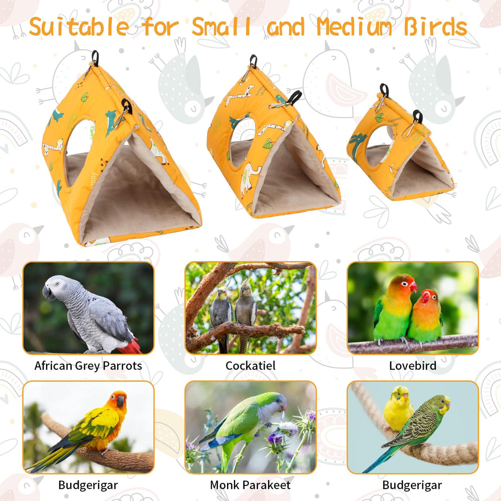 Rypet nid hiver velours jaune, version grande adaptée pour oiseaux lourds.