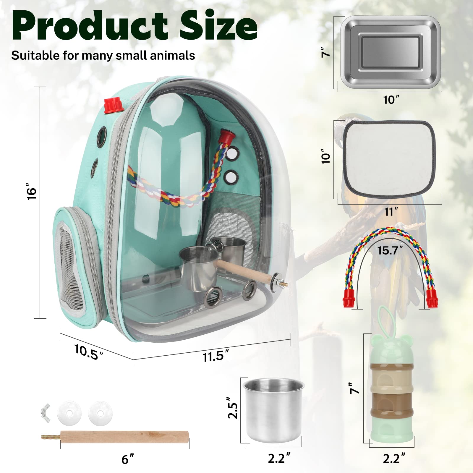 Rypet sac à dos oiseau, aération efficace pour un confort maximal.