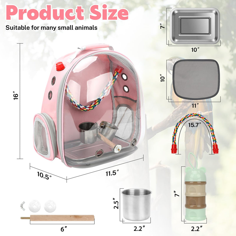Rypet sac porte-perroquet avec fenêtre transparente pour surveiller votre compagnon.