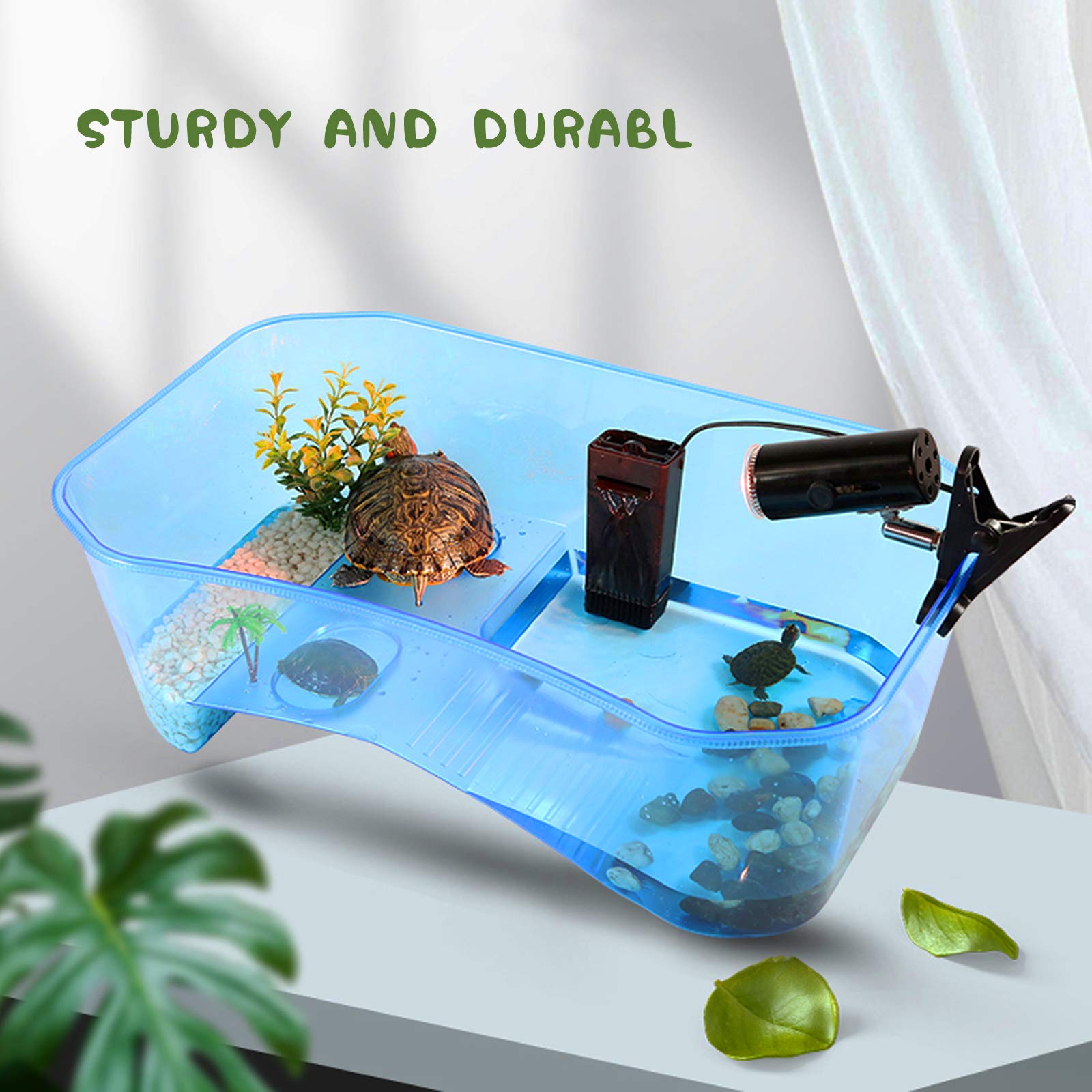 Rypet tortue tank: emballage simple sans lampe ni filtre