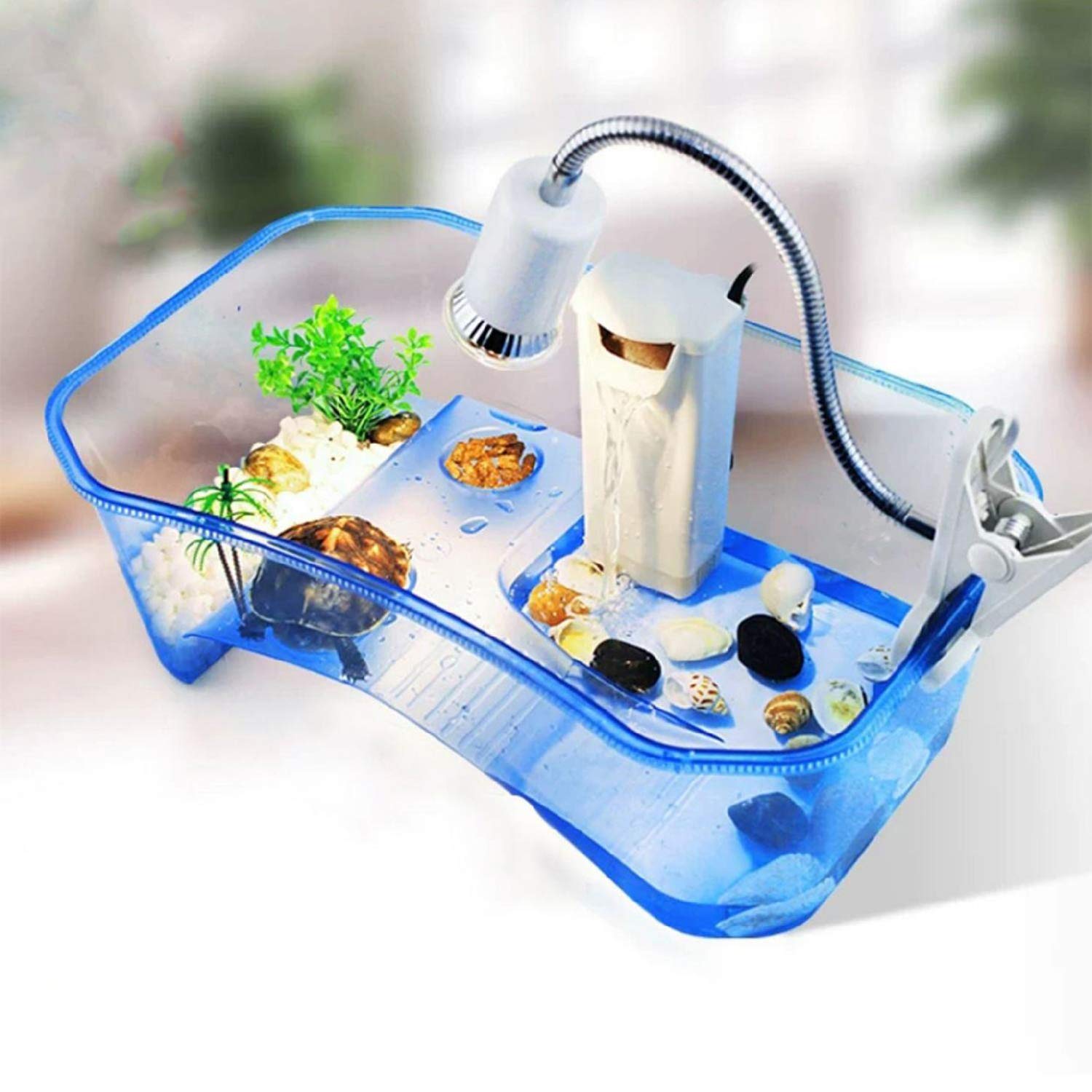 Rypet tortue tank: séparation sèche et humide pour ambiance naturelle