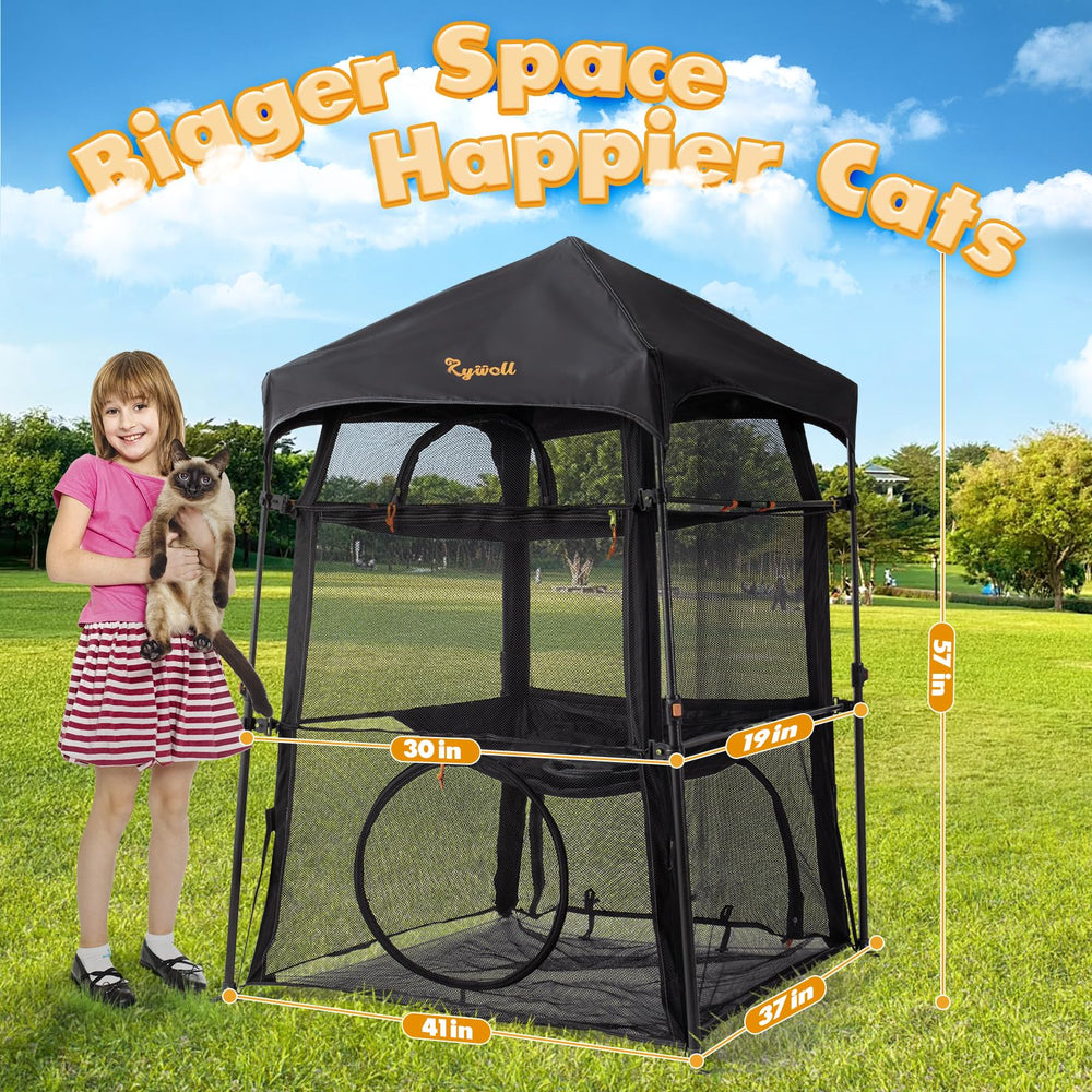 Rywell Catio avec 5 ouvertures pour accès et jeu facilité