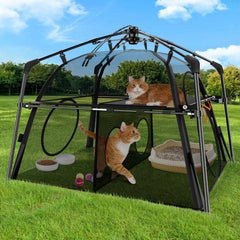 Rywell Catio Exterieur Grand Ouverture: accès facile pour votre chat en plein air.