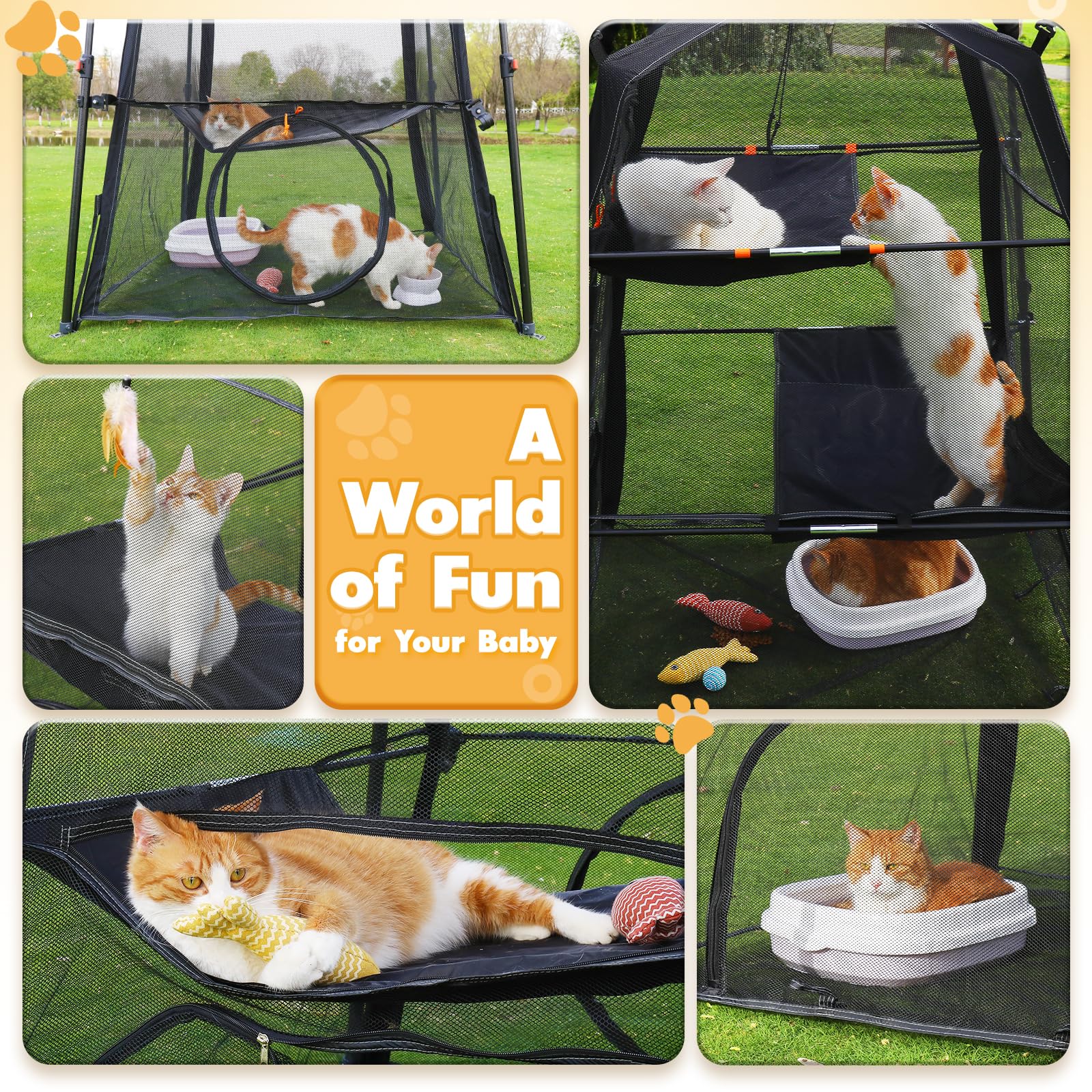 Rywell Catio sac de transport inclus pour déplacements