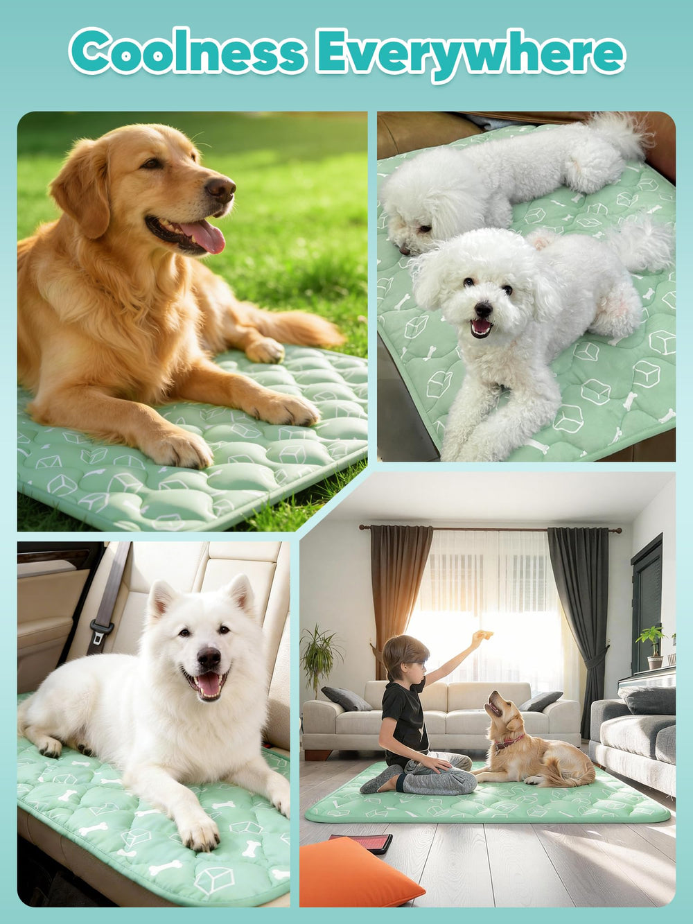 Rywell Matelas Usage Intérieur-Extérieur idéal pour maison, jardin et cages.