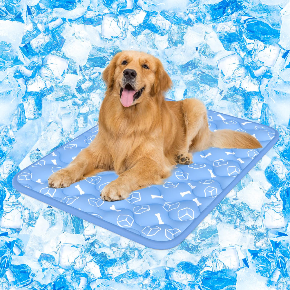 Rywell Tapis Froid Chien 2.0, bleu océan, maintien au frais prolongé
