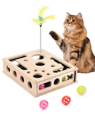 RZPTL boîte puzzle pour chat stimulant activité physique et mentale