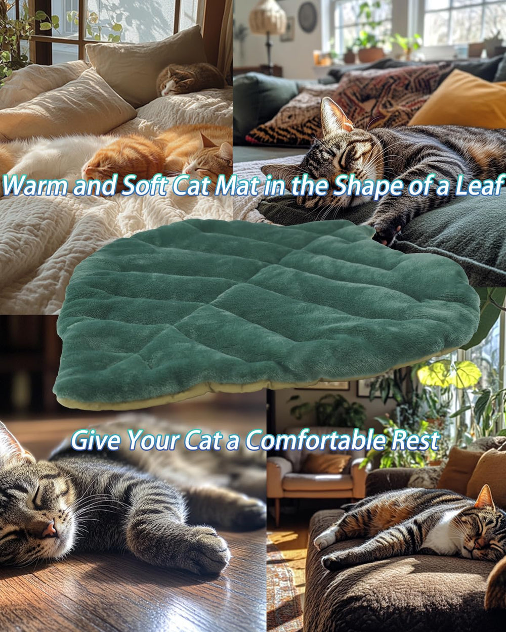 Tapis chat forme feuille décoratif et cosy Rzxlszy