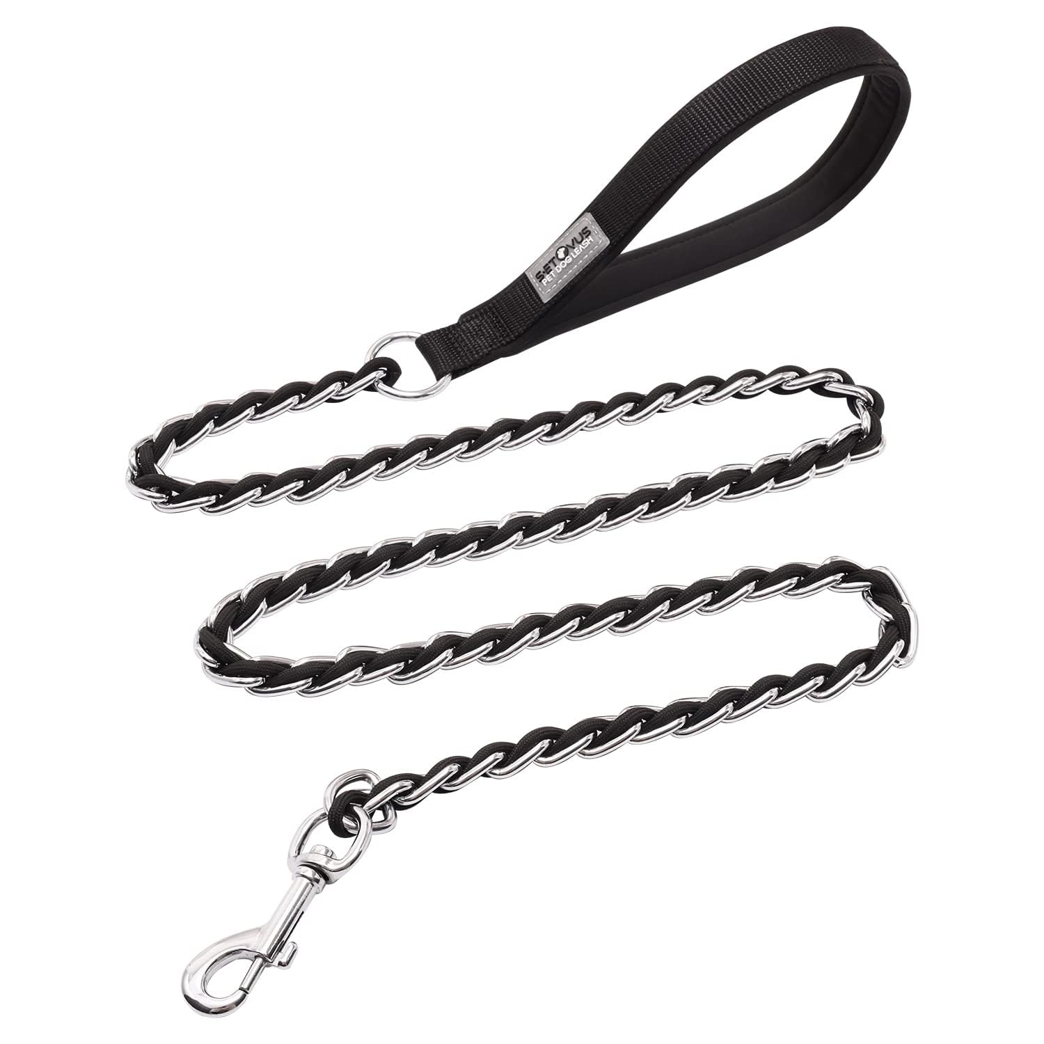 Laisse S-ETOVUS 4-pieds: chaîne anti-mâchage idéale pour grands chiens