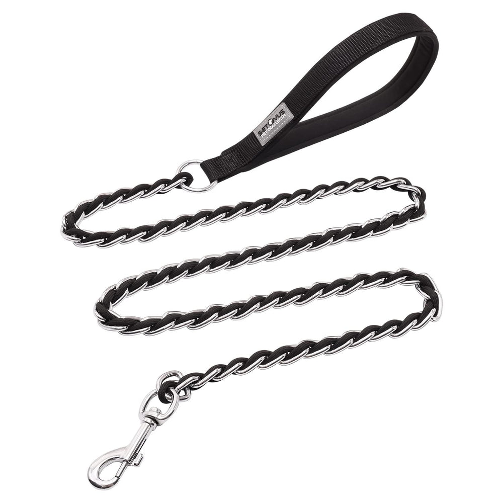 Laisse S-ETOVUS 4-pieds: chaîne anti-mâchage idéale pour grands chiens