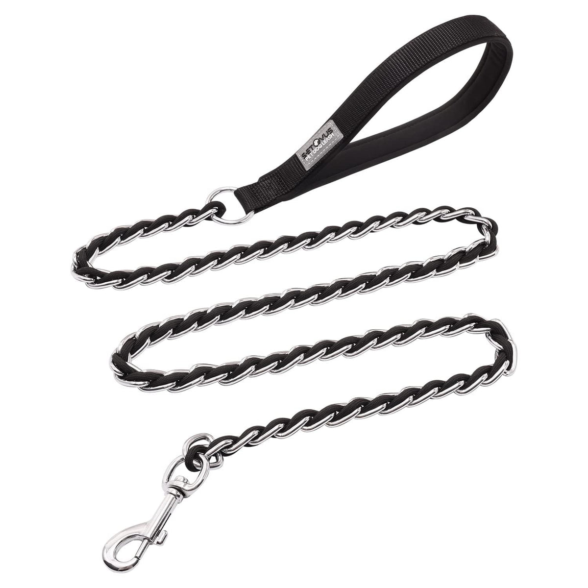 Laisse S-ETOVUS 4-pieds: chaîne anti-mâchage idéale pour grands chiens