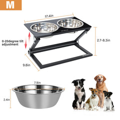 S-ETOVUS: réglage hauteur avec plateau adapté à la taille du chien