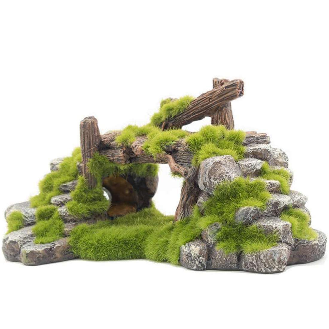 S-Lifeeling pierre mousse décorative pour aquarium – refuge discret et sûr pour poissons