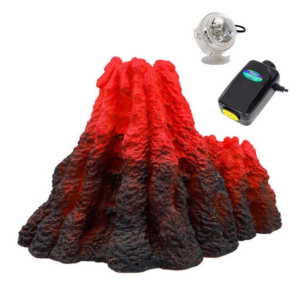 S-Lifeeling volcan décoration avec lave explosion pour un décor aquatique spectaculaire.