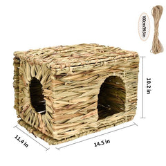 S Sangle Sopffy hutte-animaux-naturelle, espace de repos et jeu pour rongeurs.