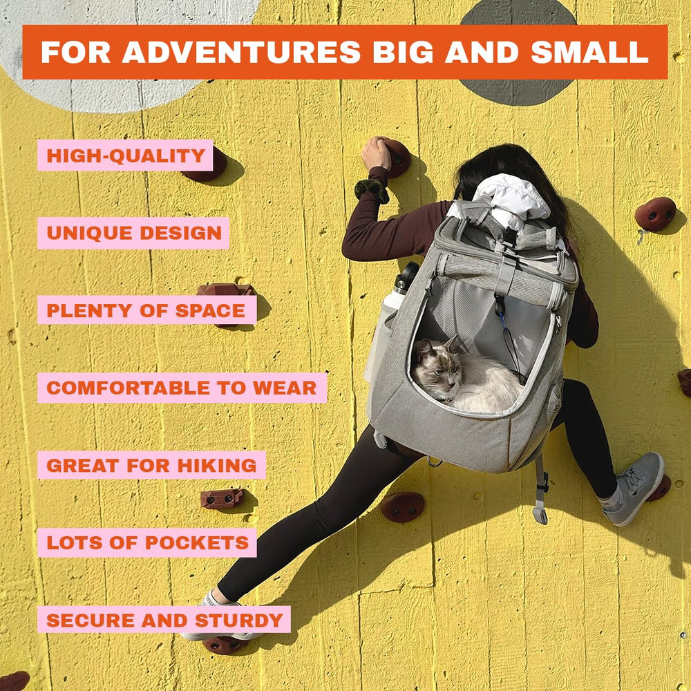 Votre Sac à Dos Chat est durable et résistant aux griffes pour les aventures