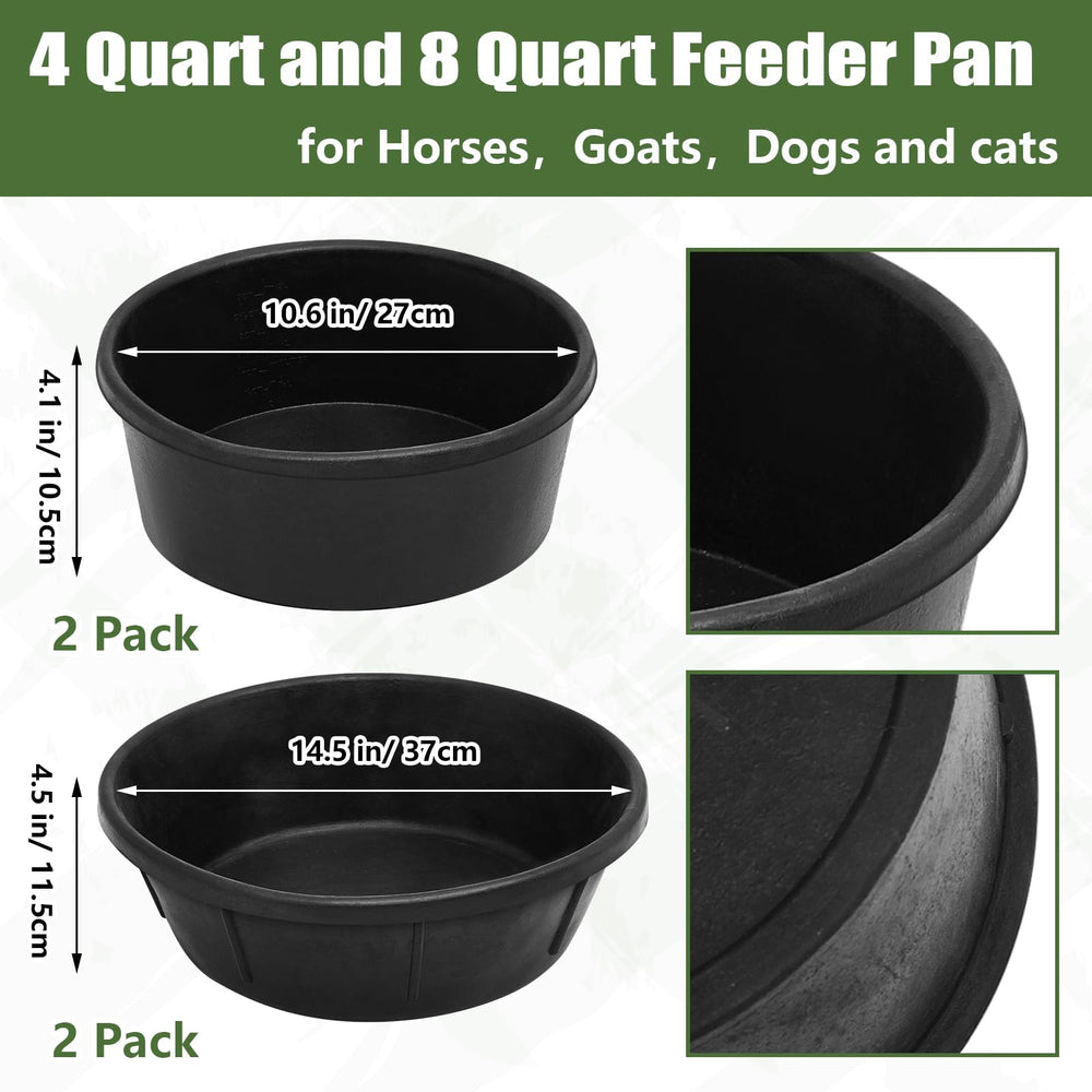 Sadnyy gamelle caoutchouc 4-quart idéale pour nourrir poulets et canards.