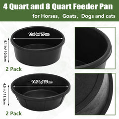 Sadnyy gamelle caoutchouc 4-quart idéale pour nourrir poulets et canards.