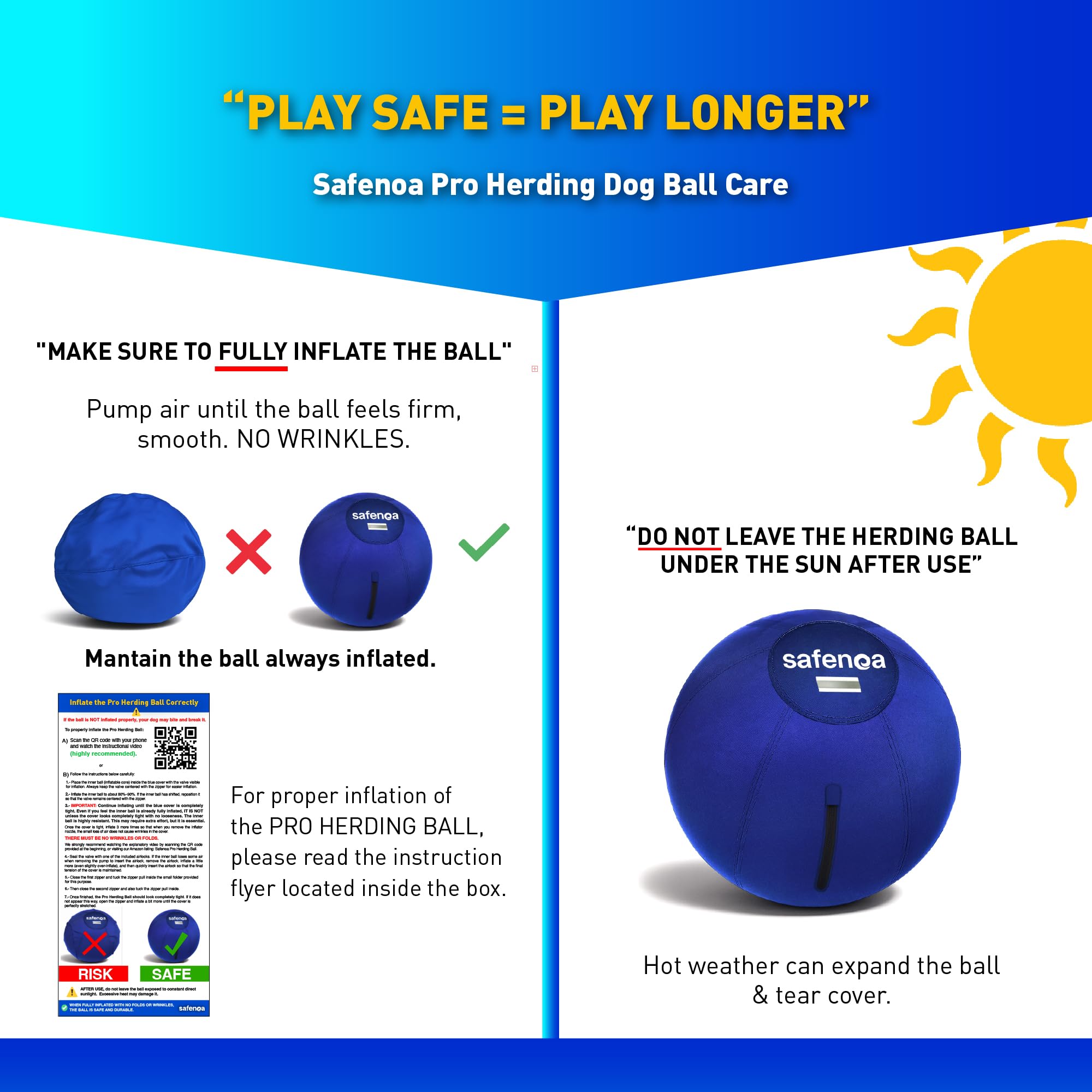 Kit-reparation-balle-herding Safenoa pour entretien durable
