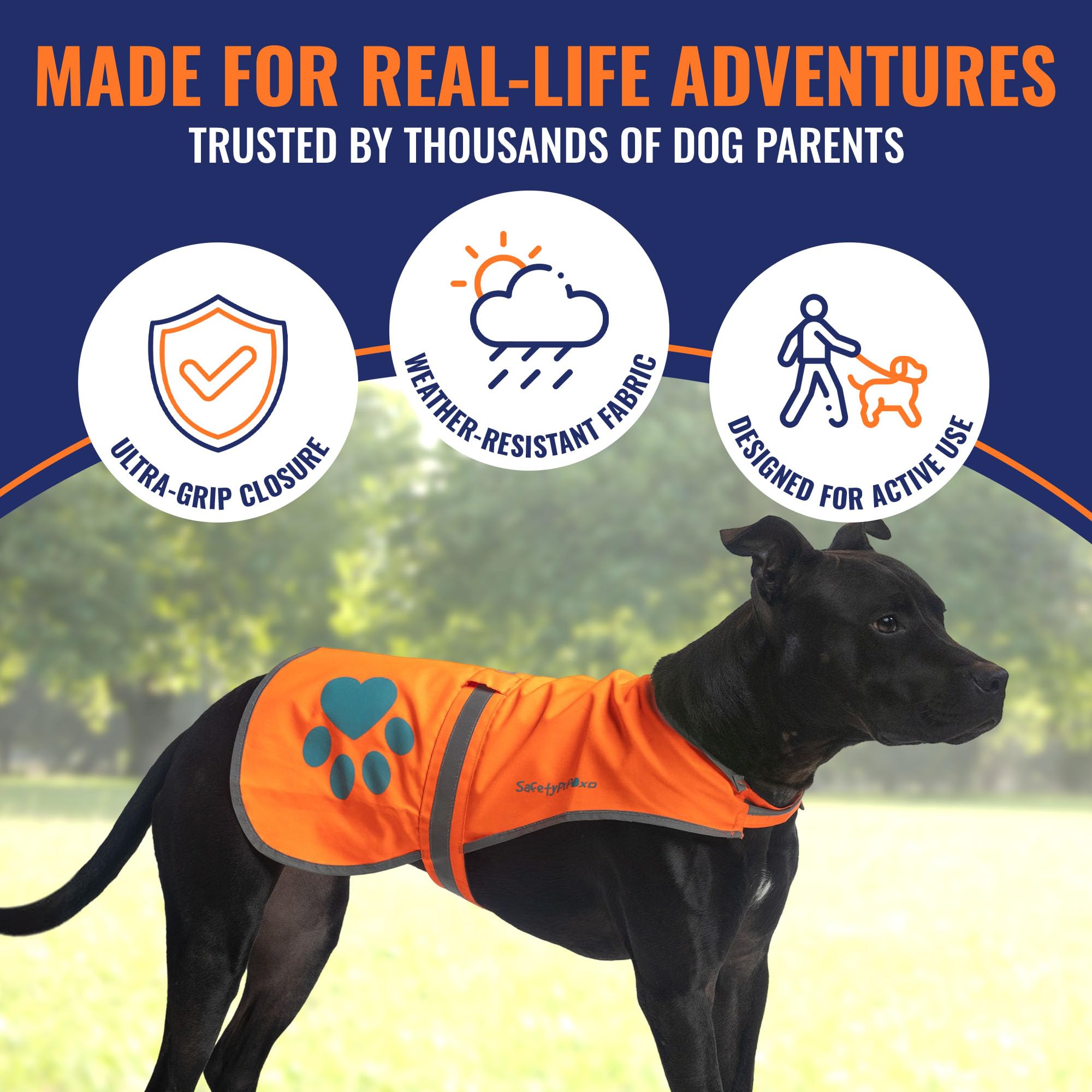 Veste SafetyPUP XD compatible harnais, port léger et confortable.