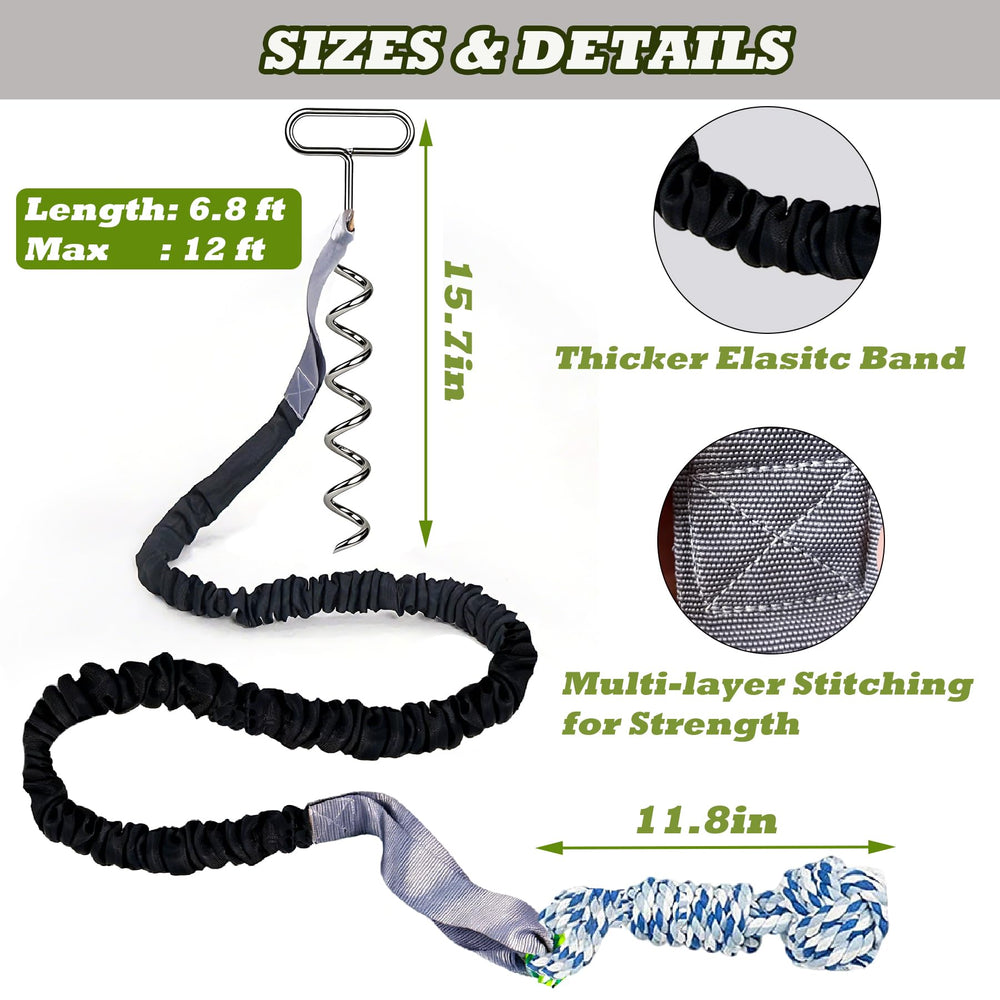 Corde extensible SailStart de 6-8 pieds pour chien en mouvement.