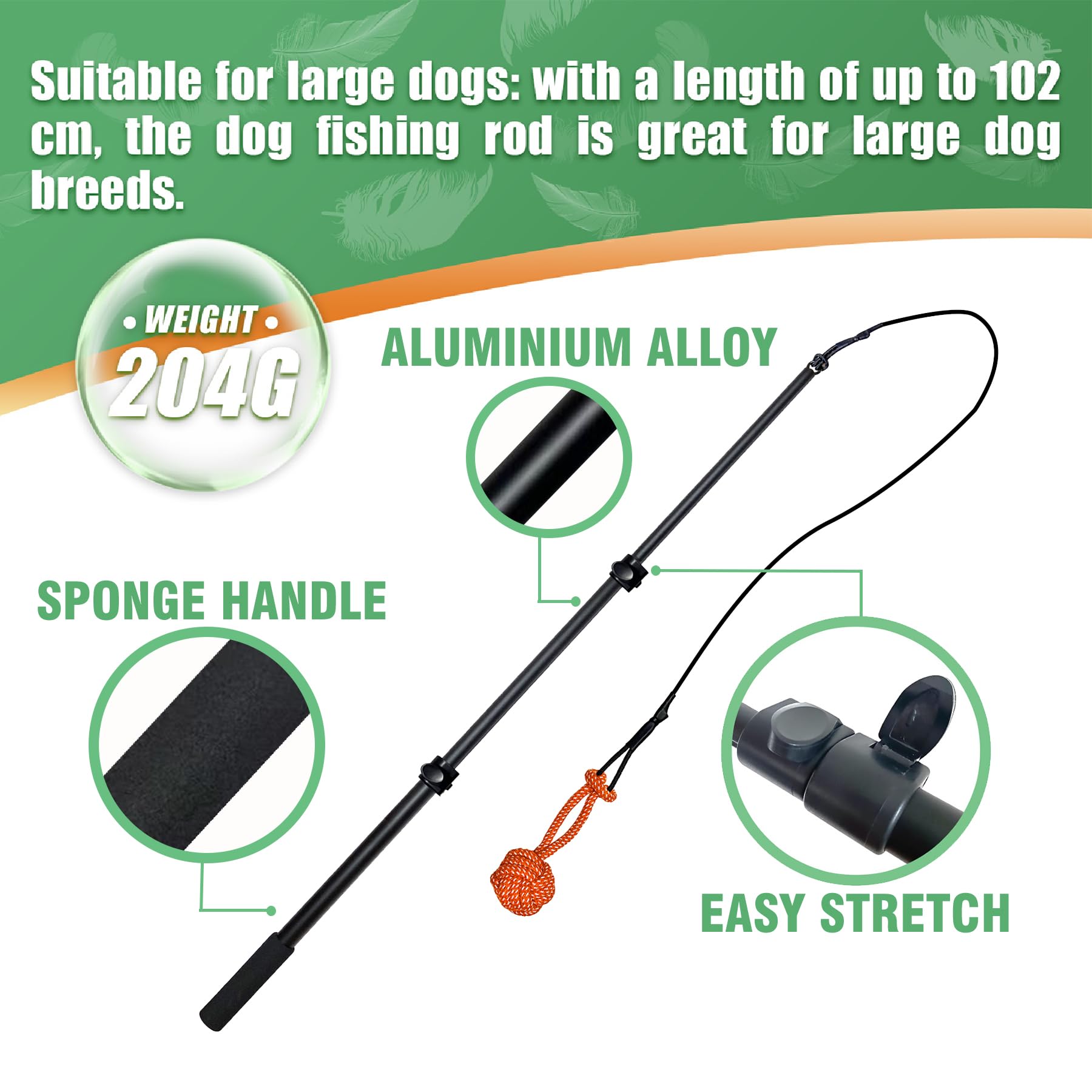 SailStart Flirt Pole avec accessoires coton inclus pour varier le jeu