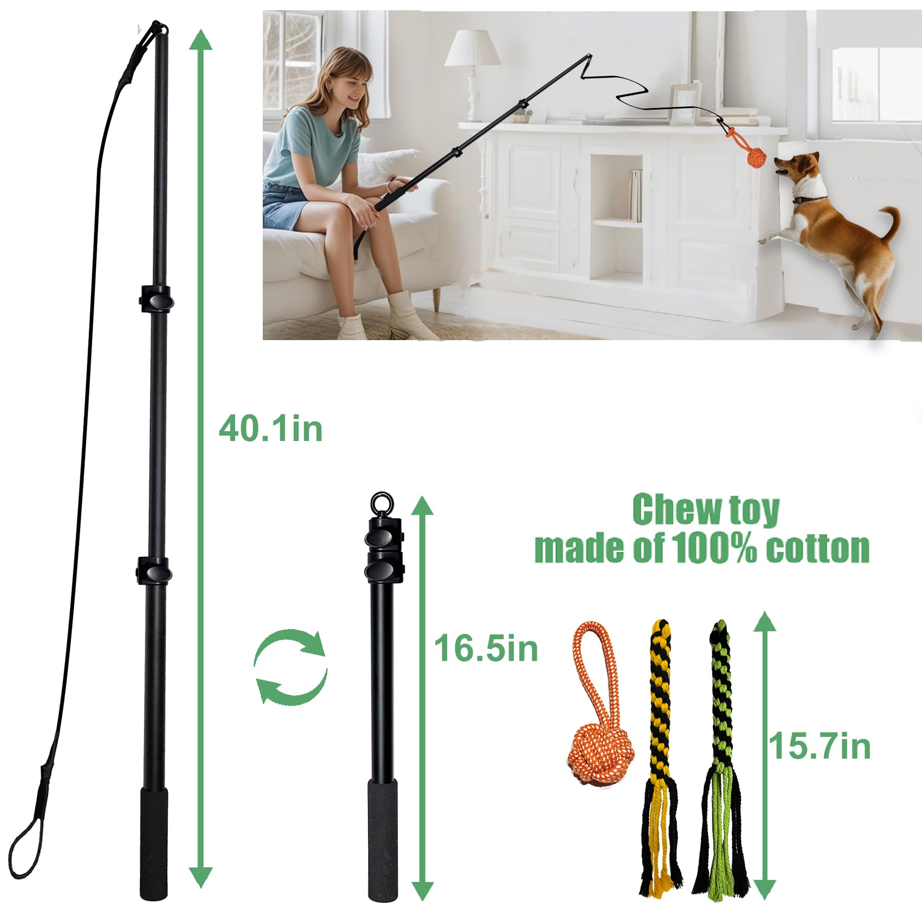 SailStart Flirt Pole en alliage aluminium, léger et robuste