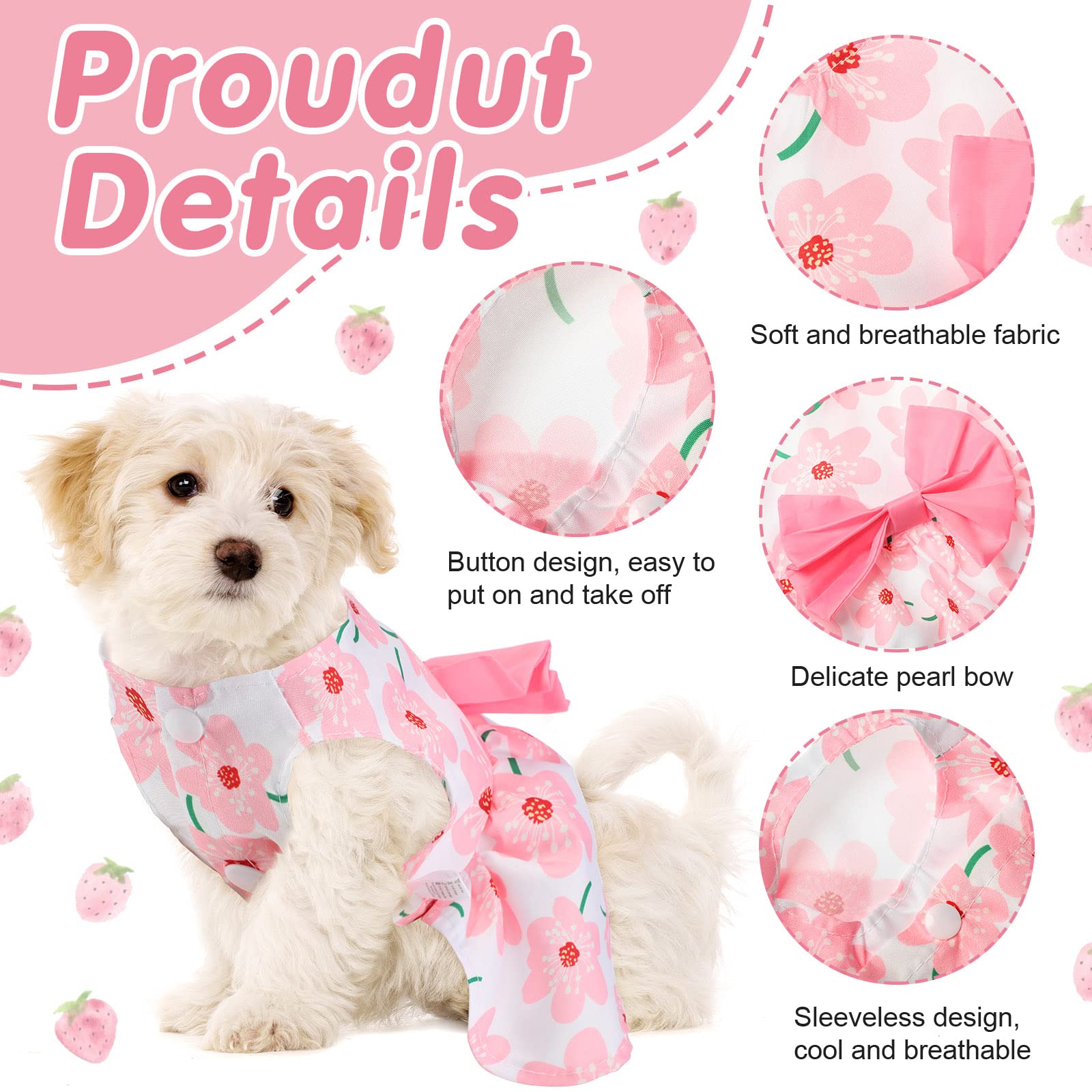 Robe Saintrygo pour chien fleurs jaunes, look joyeux et lumineux.