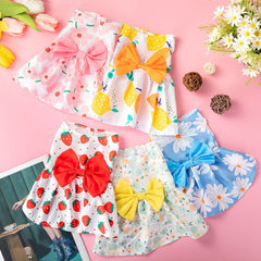 Robe Saintrygo pour chien marguerites bleu pâle, douceur estivale.
