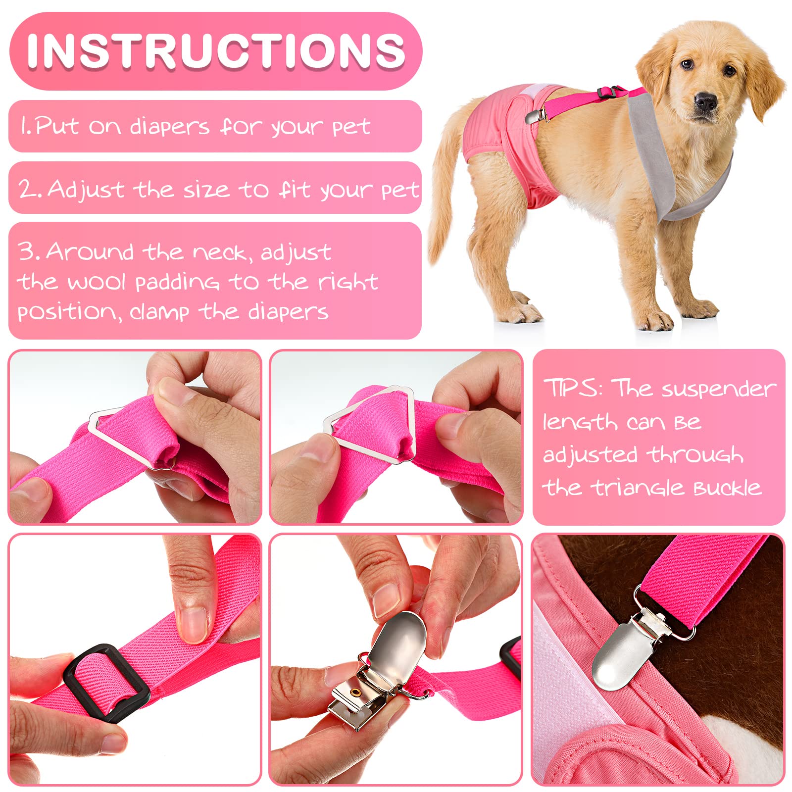 Saintrygo suspendeurs chien taille M – convient pour chiens de moyenne taille.