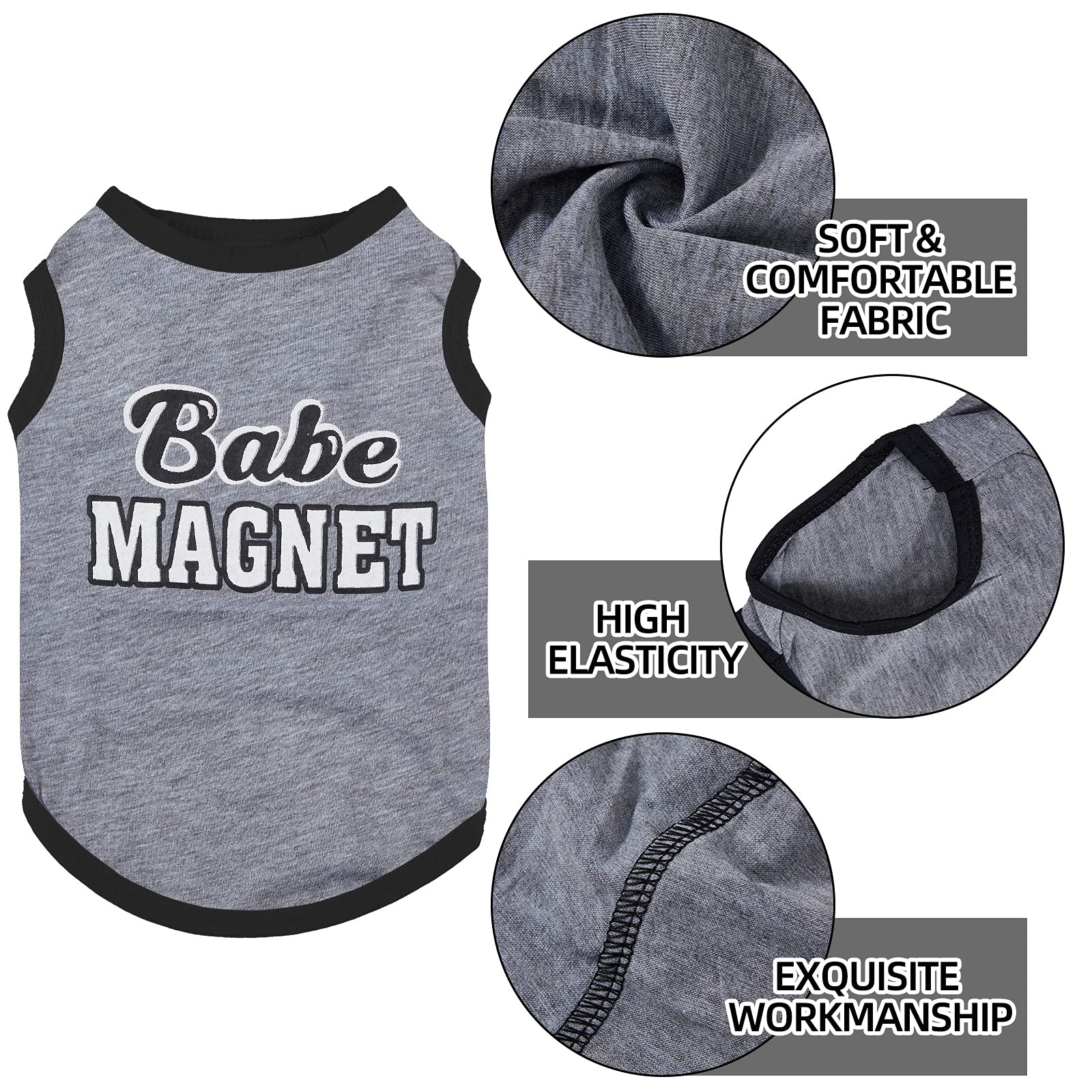 Saintrygo t-shirt chien texte amusant pour un style ludique.