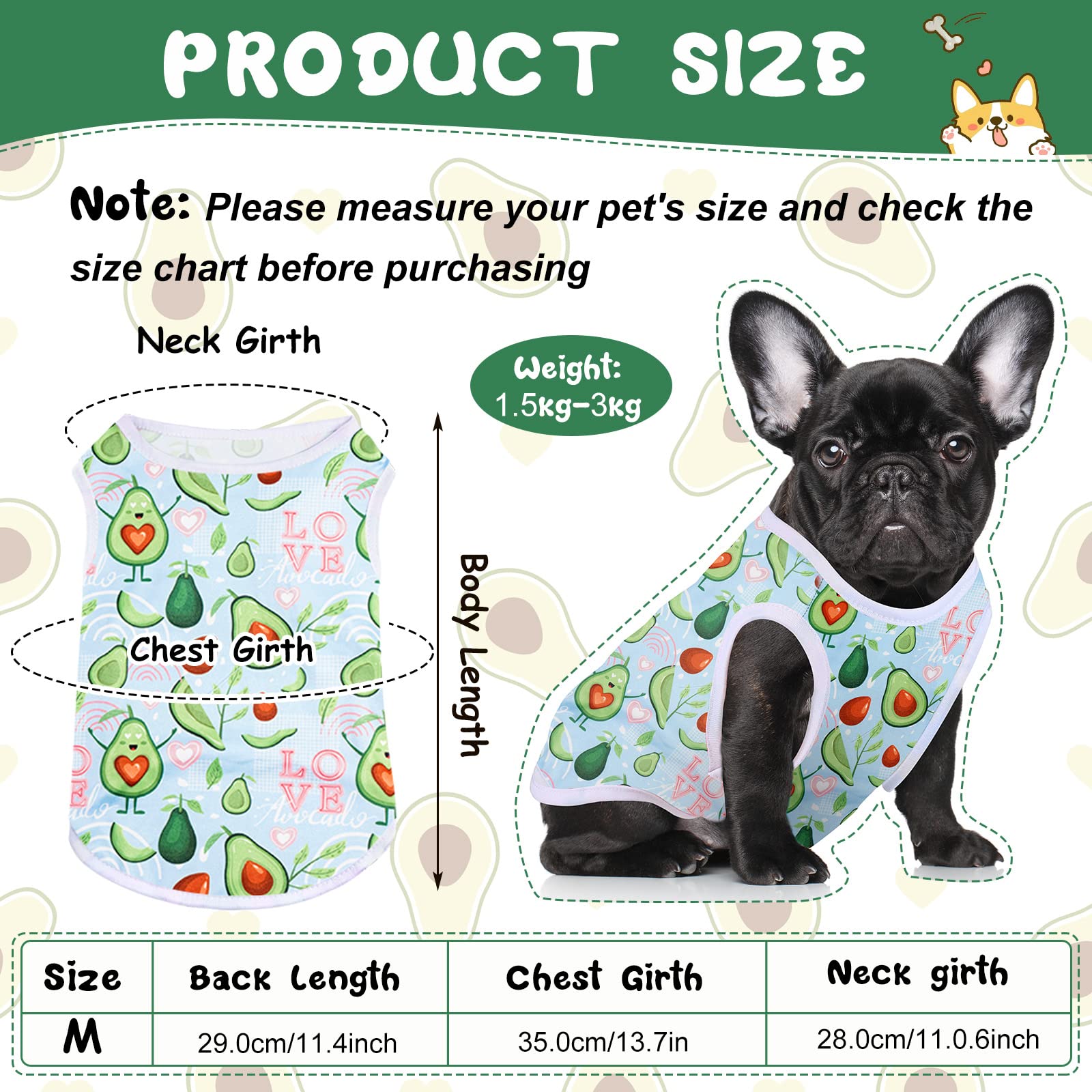 Tee-shirt Saintrygo pour chien petit imprimé été, pratique et respirant.