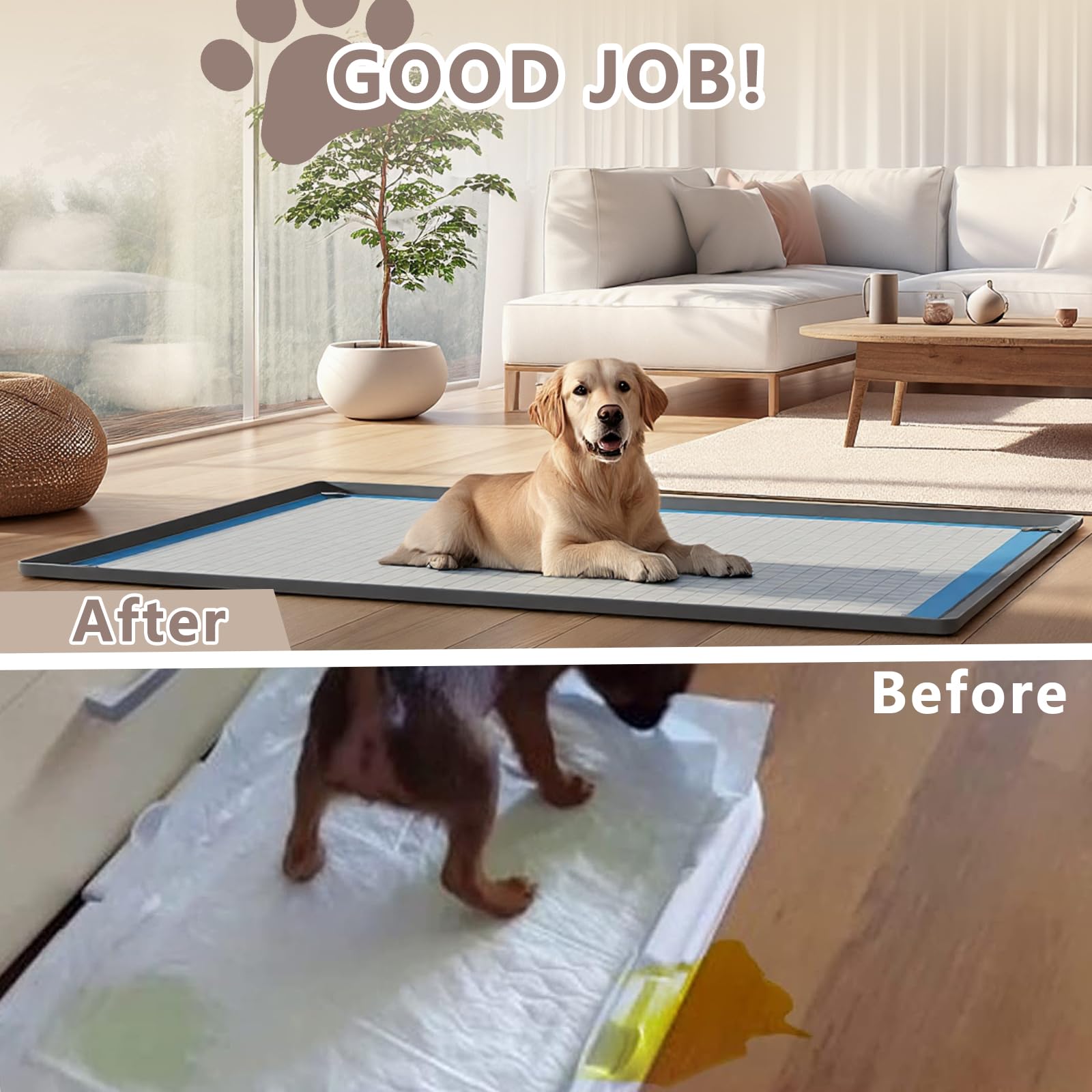 SAKAKI porte-tapis bord élevé etanche, évite les fuites de liquides.