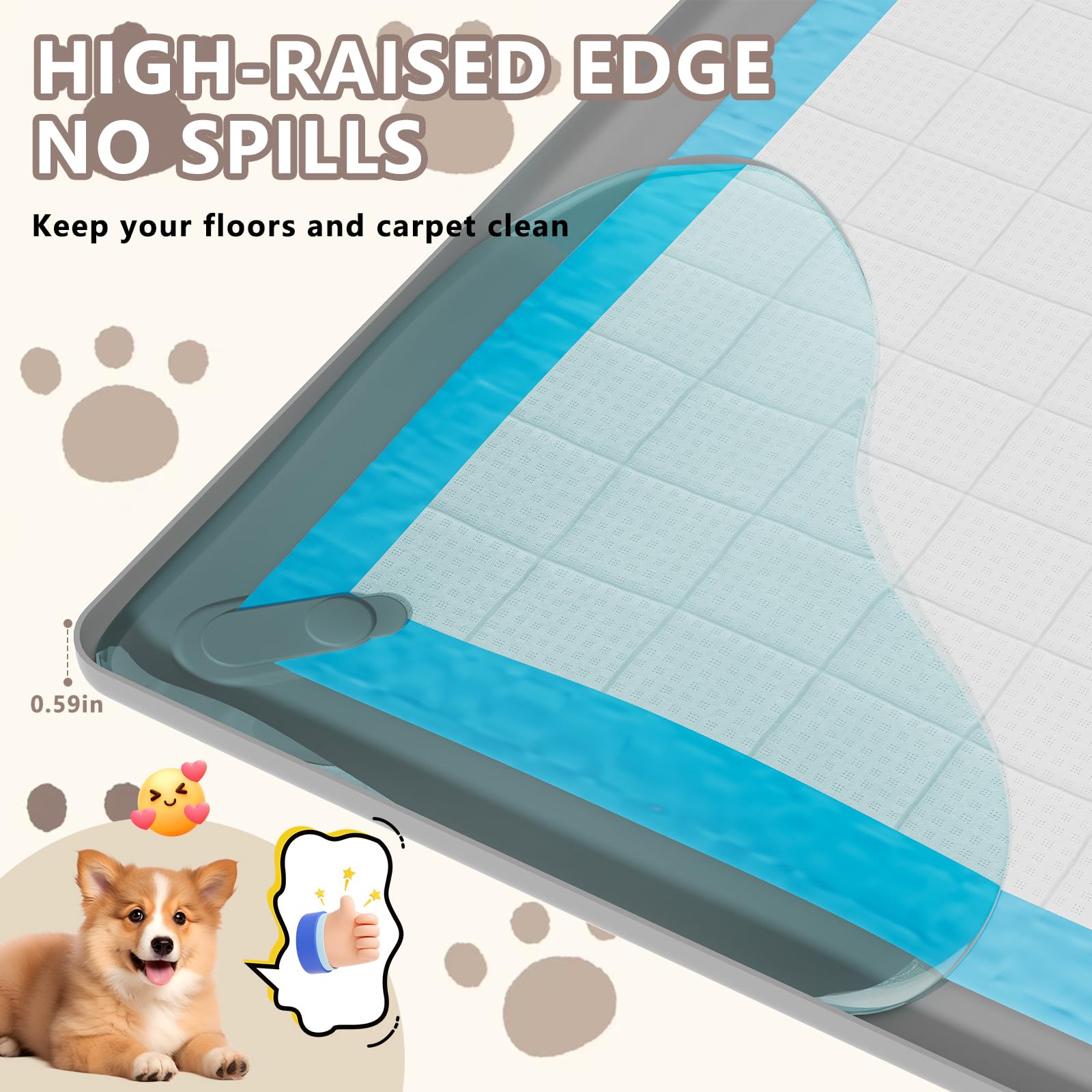 SAKAKI porte-tapis en silicone durable, doux pour les pattes.