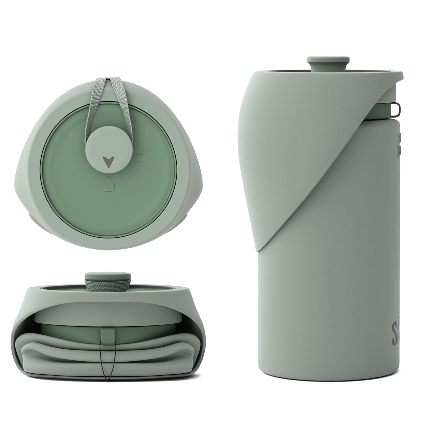 Gourde SÄKER pliable pour chien, 550 ml, pratique en balade.