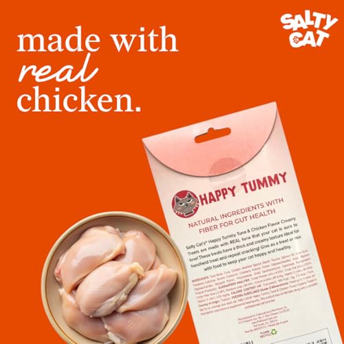 Salty Cat Happy Tummy – emballage 12 paquets, pratique à stocker.