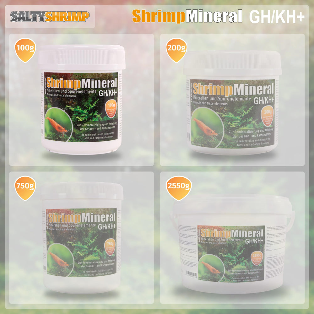 SALTYSHRIMP GH/KH+ facilité de dosage: 2 g par 10 L pour un entretien pratique