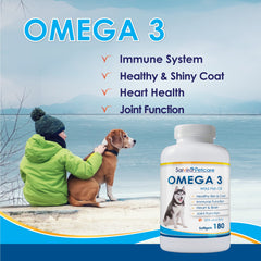 Salveo Petcare Omega3 poisson chien capsules pour une supplémentation pratique.
