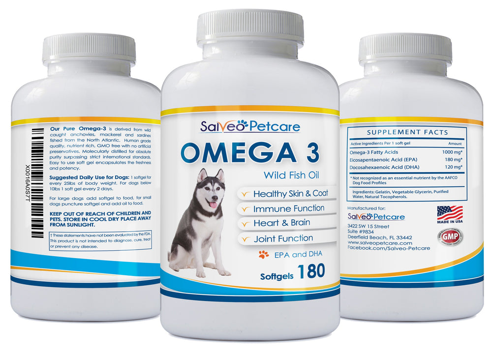 Salveo Petcare Omega3 poisson sans odeur facilitant l'administration quotidienne.
