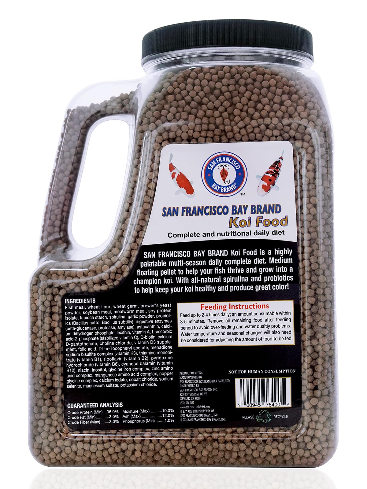 Koi San Francisco Bay Brand – coloration naturelle améliorée par spiruline.