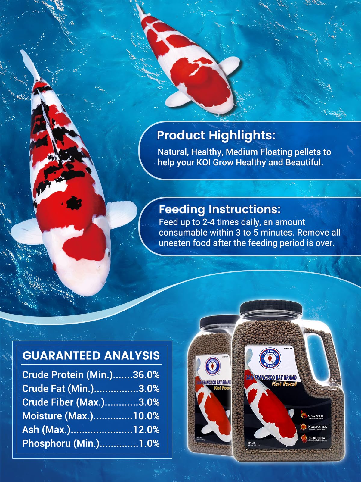 Koi San Francisco Bay Brand – emballage réutilisable 4 lb conservant la fraîcheur.